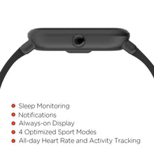 Load image into Gallery viewer, Amazfit Bip Smartwatch by Huami with All-Day Heart Rate and Activity Tracking, Sleep Monitoring, GPS, Ultra-Long Battery Life, Bluetooth, US Service and Warranty - A1608 Black